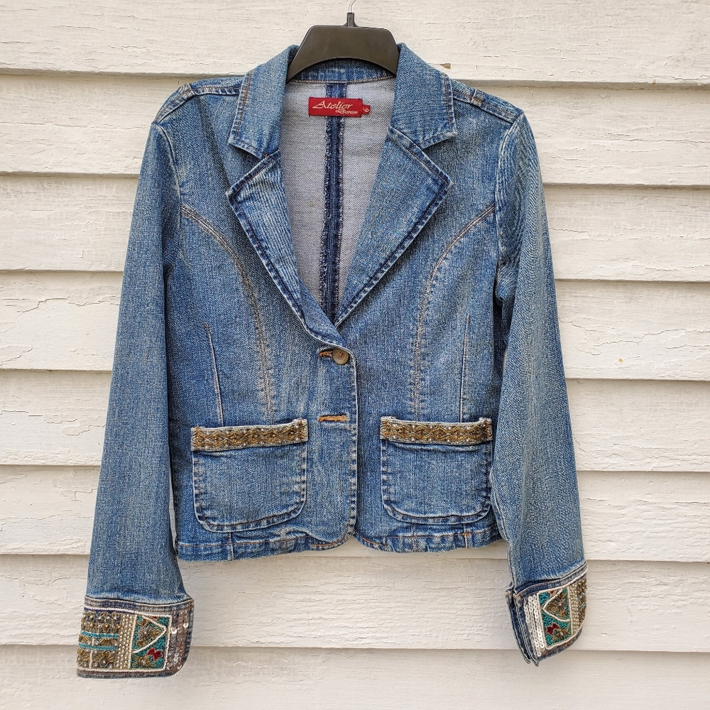 Beaded Jean Jacket